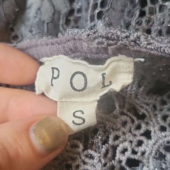 POL Gray Floral Lace Dress - Picture 5 of 5